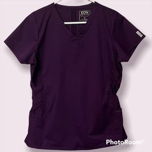 EON Active Eggplant Scrub Top. Size Small.